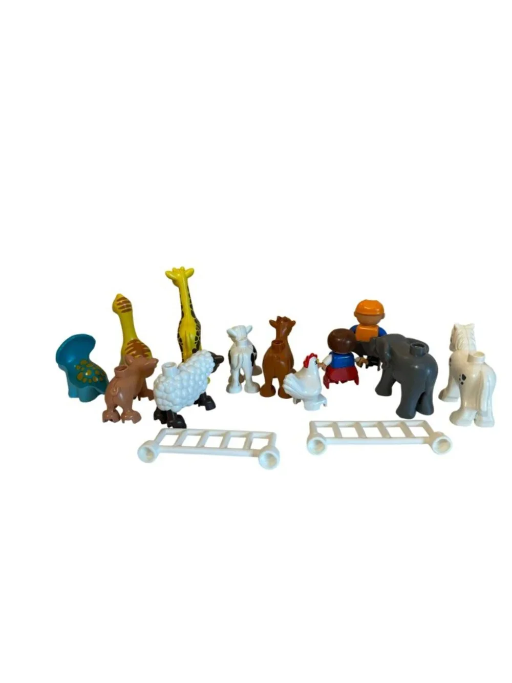 LEGO Duplo Lot Animals Zoo Farm Dinosaurs People Boys Fences Etc. Mixed Toys
